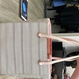 Ted Baker Black and white pattern with rose gold banding